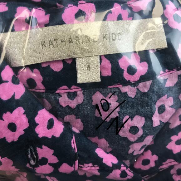 Katharine Kidd Women Dress Purple Mini Floral‎ Puffed size 4 - Picture 12 of 12